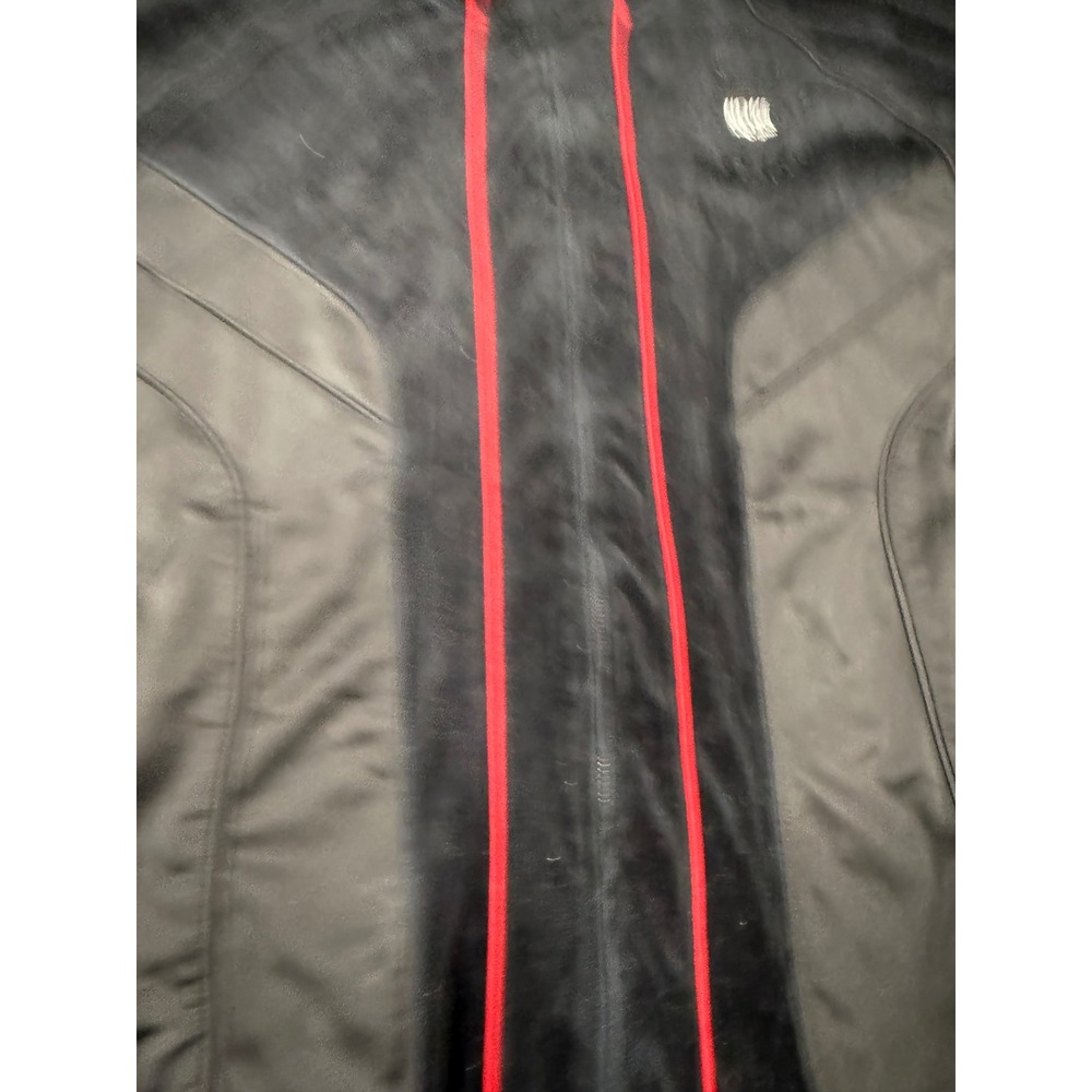 Akademiks Mens 3XL Velour Track Jacket Black Red Piping Full Zip Knowledge Key - Picture 5 of 11
